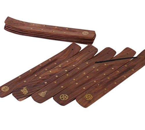 Wooden Incense Stick Holder Burning Joss Insence Ash Catcher Insense Burner Wood