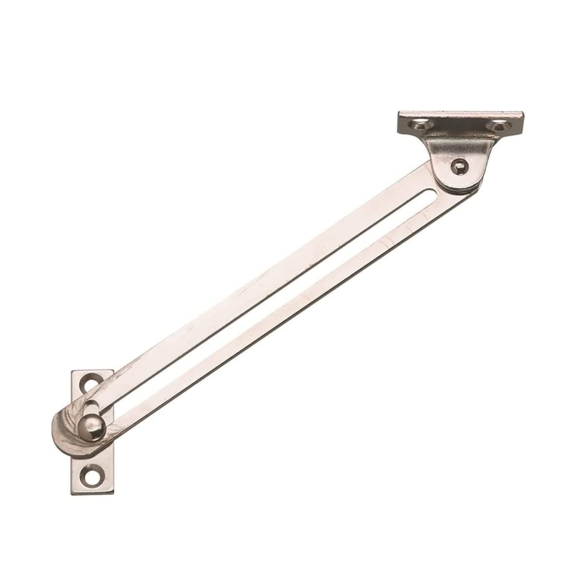 Cabinet Lid Stay with Guide Slot Nickel Plated Right Handed