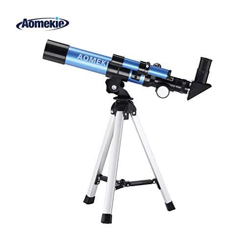 Aomekie Telescope for Kids Beginners and Astronomy 40/400 Portable Astronomical Telescopes Refractor with Finder Scope Compass and Tripod (F40040MM)