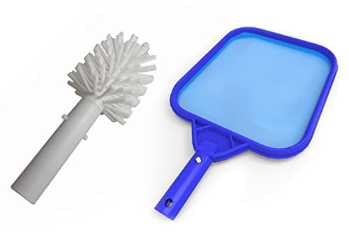 Swimming Pool Skimmer Net with Corner and Step Cleaning Brush