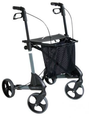 Topro Troja 4 Wheel Deluxe Rollator Walker Dark Grey Medium