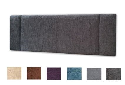 PORTOBELLO CHENILLE FABRIC HEADBOARD - 18 INCHES - VARIOUS SIZES - AVAILABLE IN 12 COLOURS (4FT SMALL DOUBLE, BLACK CHENILLE)
