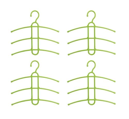 OWNFUN 3 Tier Blouse Fishbone Hangers, Space Saving Closet Hangers,Set of 4