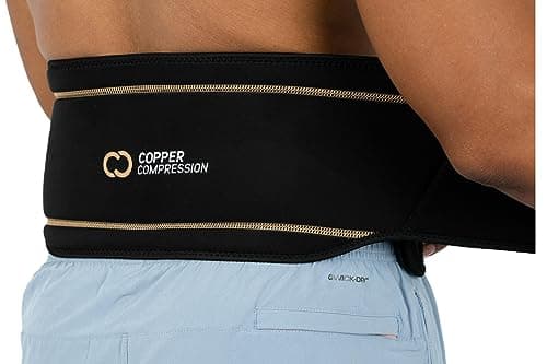 Lower Back Lumbar Support Recovery Brace - D Highest Copper Content & Copper Great For All Activities (Waist 100cm - 130cm) Large- XLarge