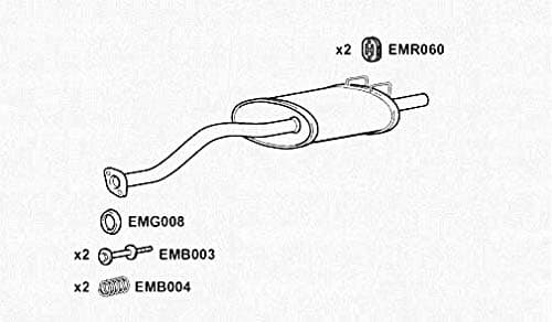 Euroflo EXHA6069 Exhaust Silencer