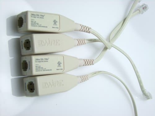 2WIRE DSL FILTER for TELEPHONE ,FAX & ANALOG MODEMS-A packet of 4