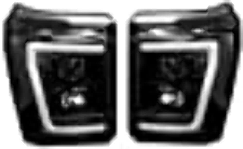 Recon 264272Bkc - Black/Smoke Led Dry Bar Halo Projector Headlights