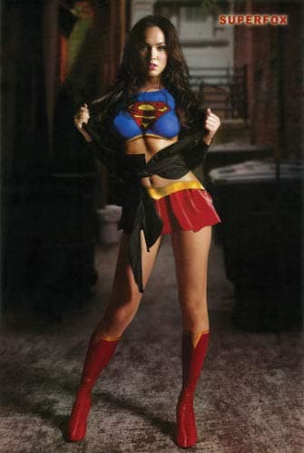 SUPERFOX Poster Print Megan Fox in Super Woman Body Hot Sexy Costume 24"x36"