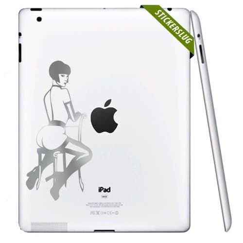Stickerslug Sexy XXX Pin Up Girl Decal for Apple iPad 1st/2nd/3rd/4th gen and Retina
