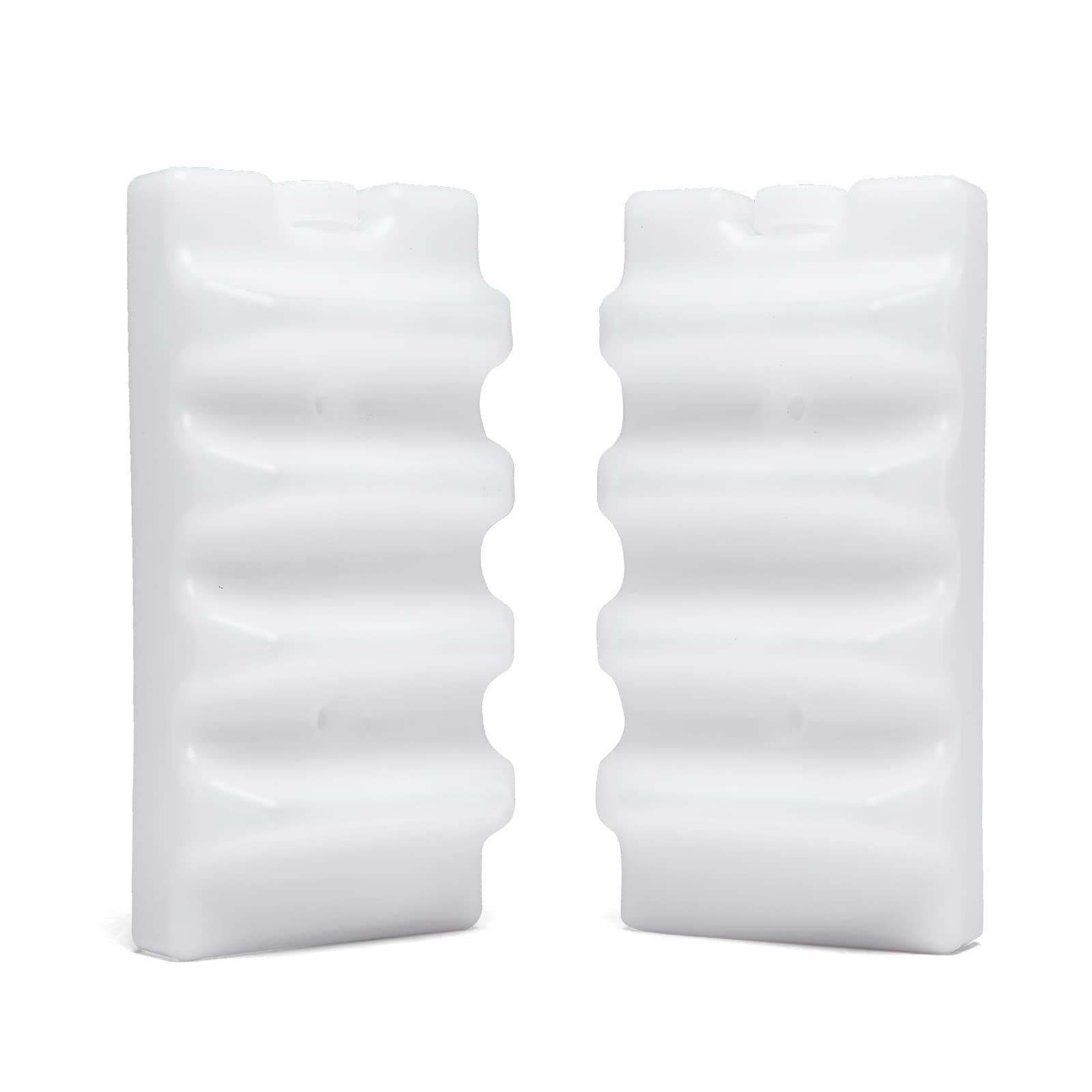 Ice Packs Breastmilk Storage Freezer Reusable Packs,Reusable Curved Bottle Ice Pack for Breast Milk,Bag, Baby Bottles, Cool Cooler Bag,Breakfast, Lunch, Can Hold 2 Cans, Color White