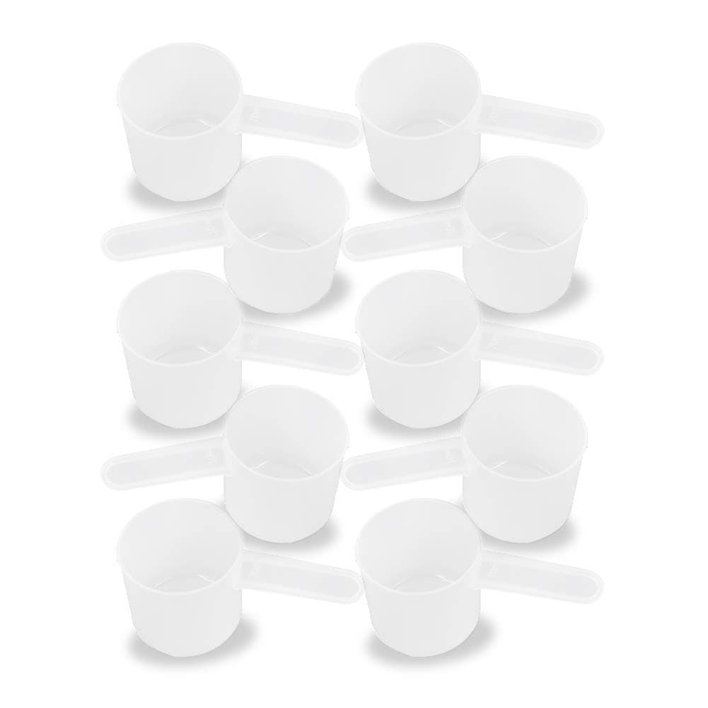 Tablespoon Coffee Scoops - 70 mL Plastic Measuring Spoons Long Handle Scoop for Measuring Coffee, Pet Food, Grains, Protein, Spices and Other Dry Goods (10 Pack) BPA FREE