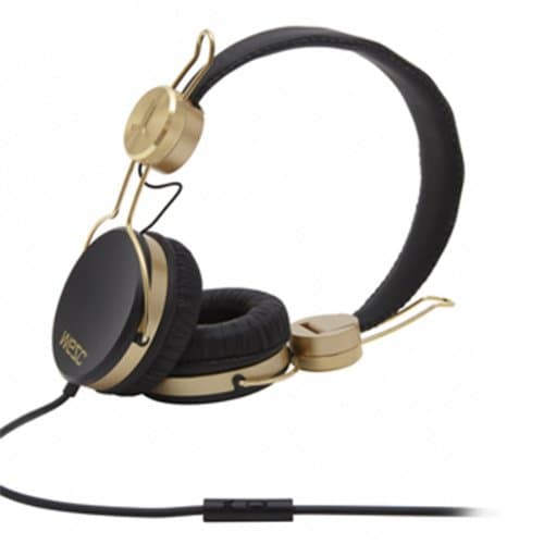WESC 0006924999 Banjar Golden Headphones with Mic, Black