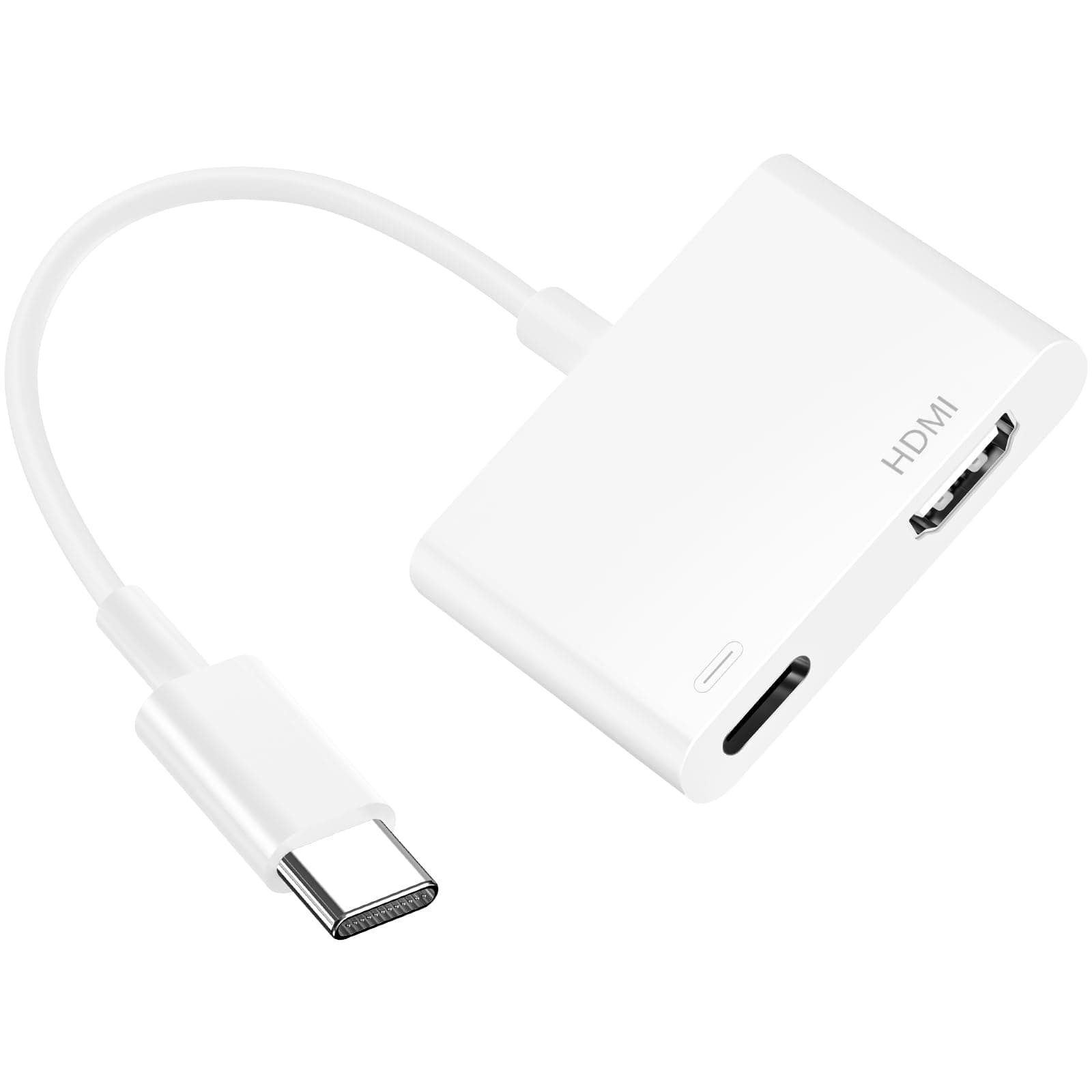 USB C to HDMI Adapter, [Apple MFi Certified] 1080P 4K@60Hz Video & Audio Sync Screen Converter Digital AV Adapter Compatible with iPhone 16/16Plus/16 Pro/16Pro Max/15/15Pro/Max to HDTV Projector