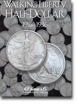 Coin Folder Walking Liberty Half Dollar 1916-1936 H.E Harris
