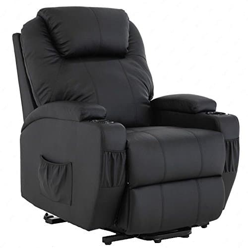 Elite Care Cavendish electric riser and recliner chair with drink holders - choice of colours (Black) rise and recline