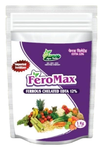 FeroMax Ferrous Chelated EDTA 12% Supplement for Recovery of Interveinal Chlorosis Deficiency (500g)