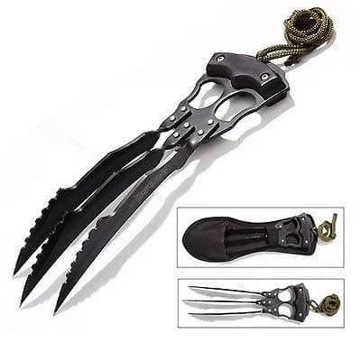 Martial Arts Products Wolverine 3 Claw Blade Carbon Steel Fantasy Knife 10 Inch with Sheath [5254]
