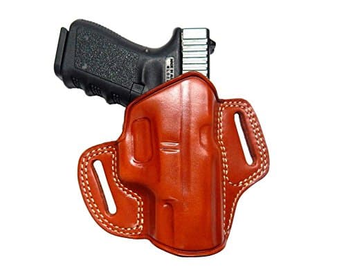 Premium The Ultimate Leather OWB Pancake Holster with Open Top Fits, Steyr M9 A1/ L9 A1/ S9 A01/ CA1, Right Hand Draw, Brown Color