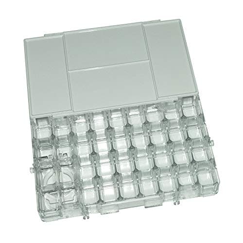 Empty Lipstick Palette,Painting Palette Box Sealed Paints Containter for Watercolor Half Pans, Acrylic,Gouache, Depotting Lipsticks- Travel Box (36Wells+Palette Set)