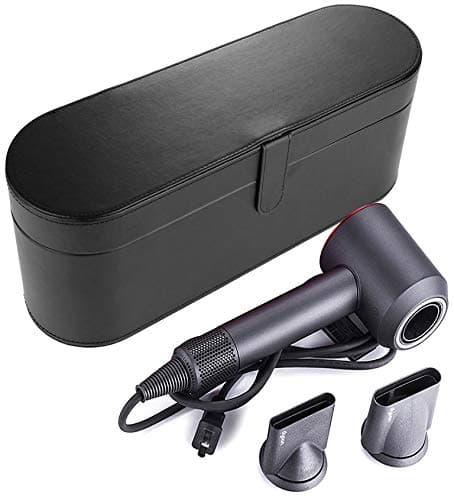 Supersonic Hair Dryer Case, Portable Magnetic Flip PU Leather Moistureproof Anti-scratch Dustproof Shockproof Protection Organizer Storage Box Travel Case Gift Bag