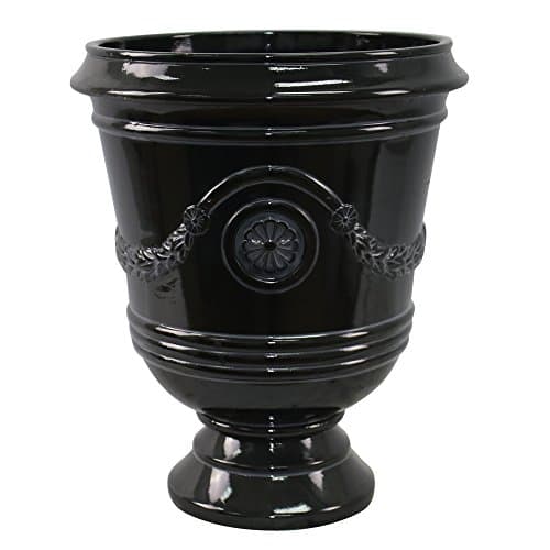 Southern Patio15" Diameter Porter Urn Planter, Black