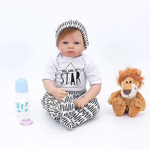 Warmdoll Realistic Reborn Baby Doll,Cute Santa Gift Set Ensemble,20 inch Vinyl Like Silicone