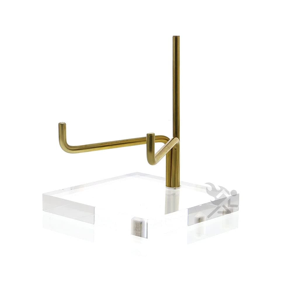 OnFireGuy4-1/4" Adjustable Acrylic Easel Display Stand for Geodes, Minerals, Fossils & Crystals | 4-1/4 inch Acrylic Easel Display Stand | Showcase Your Treasures with Style and Elegance