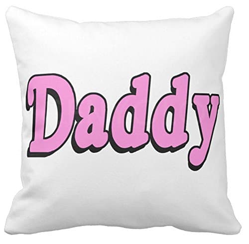 GENYOLO Daddy Pastel Tumblr Pillow. Reversible Decorative Throw Pillow Aesthetic Room Decor (16x16)