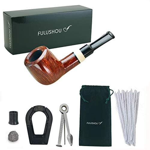 KOKAKA Wooden Tobacco Pipe, Premium Handcrafted Briar Wood Tobacco Smoking Pipe Wood, Perfect Gentleman's Gift of a Vintage Wooden Smoking Pipes for Tobacco-Aurora by Tobacco Pipe