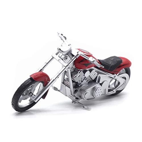 HanYoer Motorcycles Model 1:32 Scale Diecast Car Model Collection Motorcycle Lovers (Red)