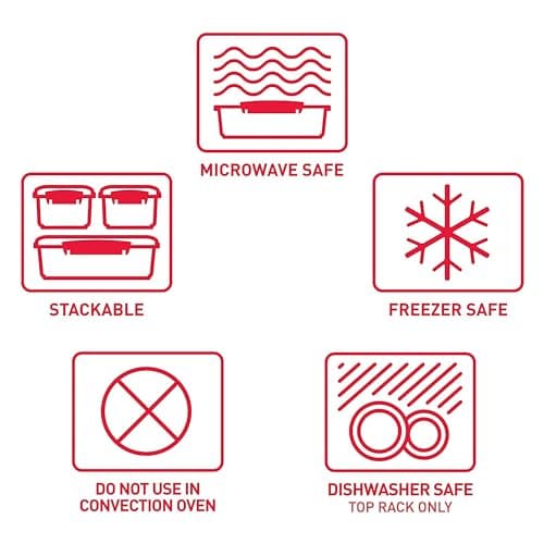 Sistema Microwave Collection Steamer, Large, 109 oz./3.2 L, Red