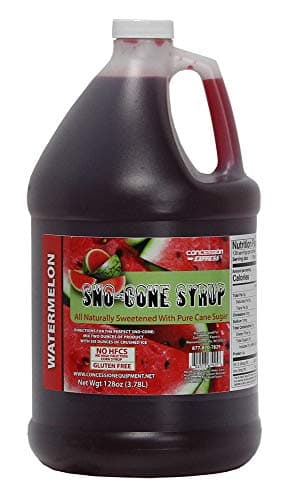 Concession Express Pure Cane Sugar Sno-Cone Syrup w/pump (Watermelon)