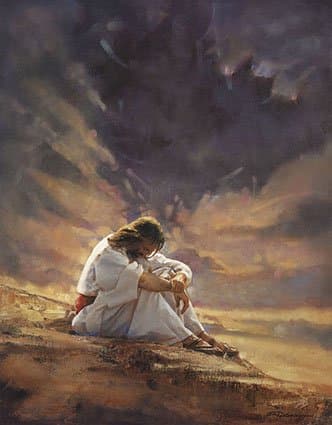 Ron DiCianni - In the Wilderness - Jesus Christ Canvas 9" x 12" Christian Art