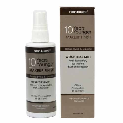nanowell® Makeup Finish Spray, 10 Years Younger, 4 Fluid Ounce | Weightless Mist