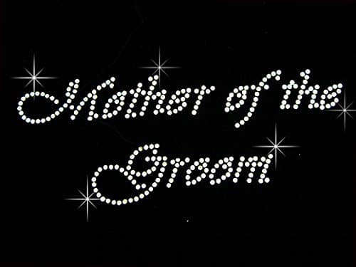 Mother of The Groom Clear Rhinestone Iron on Hotfix Transfer Bling DIY