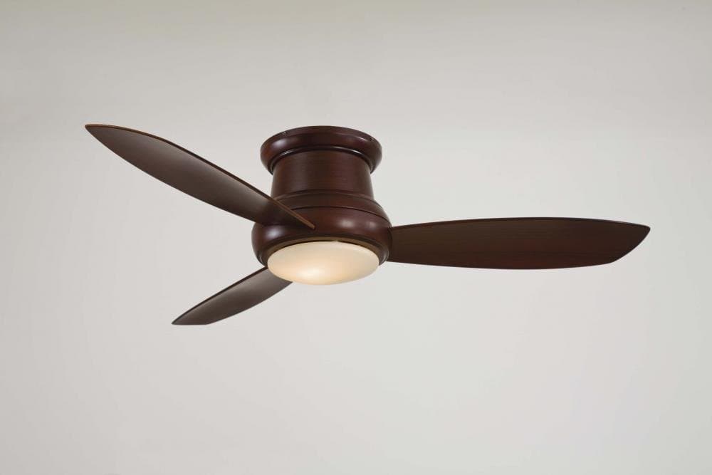 Minka-Aire F519-MG, Concept II, 52" Flush Mount Ceiling Fan w/ Light & Remote Control, Mahogany