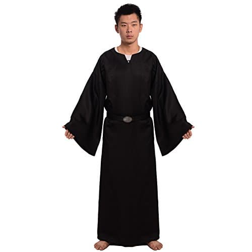 BLESSUME Medieval Wicca Pagan Ritual Robe with Belt
