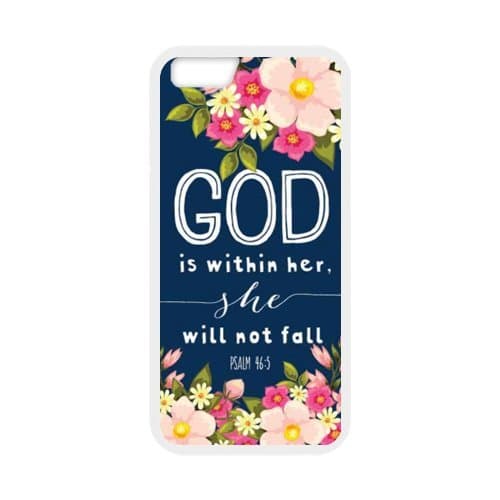 Hot selling - PSALM 46;5 God is Within Her,She Will not Fall - Bible Verse iPhone 6 4.7 (Laser Technology) Case
