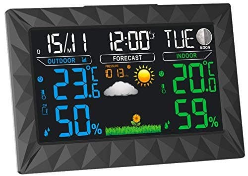 Weather Stations with Outdoor Sensor Wireless BY EpicWeather | Weather-Station | Indoor Outdoor Thermometer | Weather Station with Outdoor Sensor | Home Weather Station | 100% Money Back Guarantee