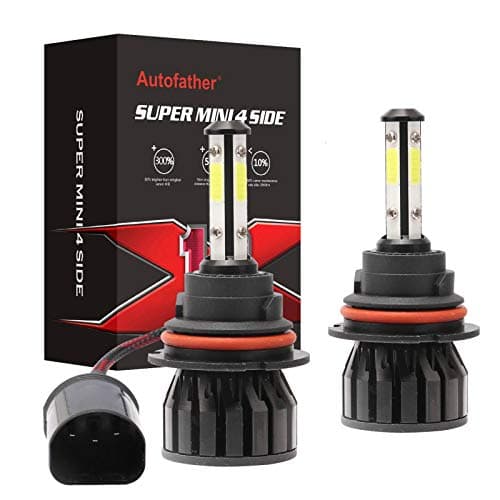 9004 HB1 LED Headlight Bulbs 4-Side Chips 12000LM 6000K 360 Dgree Lighting Extremely Bright Conversion Kit Hi/Lo Beam, 5 Year Warranty