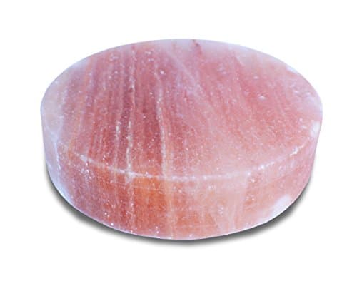 New Nature Organic Pure Pink Himalayan Salt Round Plate Block Slab - 8" x 2"