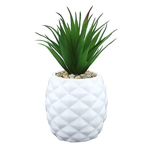 Ceramic Potted Artificial Succulent Decoration Fake Pineapple Plant Home Decor Tabletop Office Desk Outdoor Decoration