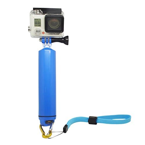 Yingnuost Waterproof Floaty Hand Grip Handle Kit with Mountaineering Buckle for Gopro Hero 4, 3+, 3, 2, 1 Color Blue (Transparent Housing Case is Not Included)