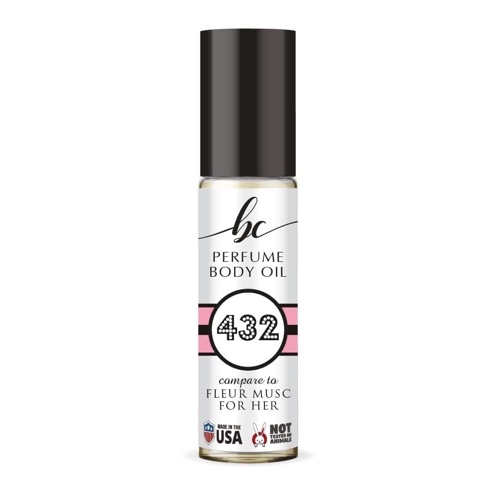 BC Perfume 432 Inspired by Narciso Fleur Musc For Her For Women Replica Fragrance Body Oil Dupes Alcohol-Free Sample Travel Size Concentrated Long Lasting Roll-On 0.3 Fl Oz/10ml