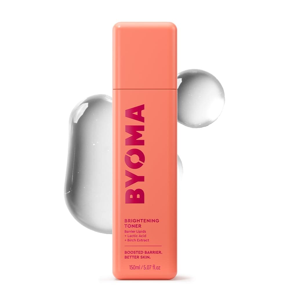 BYOMA Brightening Toner - Gently Exfoliating & Hydrating Facial Treatment with Lipids & Lactic Acid - Alcohol-Free for Barrier Repair - 5.07 Fl. Oz