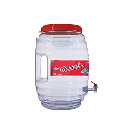 Royal Cook Aguas Frescas Tapadera Plastic Water Red Snap Spigot, 5 Gallon [CONTAINER AND LID, COMPLETE SET][1 Unit]
