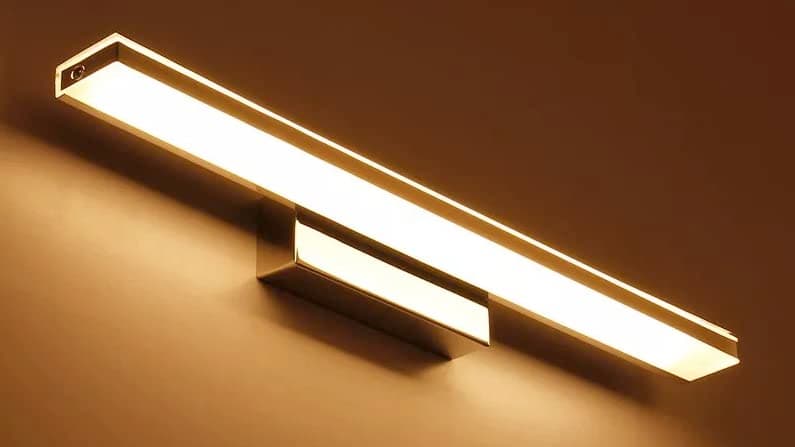 Groeien Bathroom Vanity Lights 18 Inch 15W Lighting Fixtures Black Modern Bathroom Bedroom Wall Lighting for Mirror(Warm White) (1)