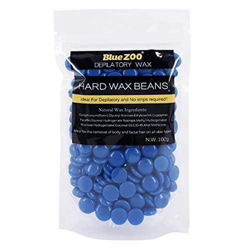 BlueZOO Hard Wax Beans for Hair Remove 100g, Blue, Chamomile