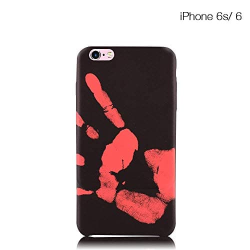 Fashion Thermal Heat Induction Thermochromic Cell Phone Case Hard PC Rubber for iPhone6/6s/7/6plus/7plus (iphone7p brown)