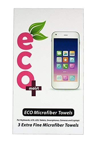 Ecomoist Microfiber Towels Pack, 3 Towels Size 20cmx20cm, Cleans all dust and stains. Best for joysticks, gamepads, laptops, keyboards, smartphones, tablets, touch screens and for all other surfaces.
